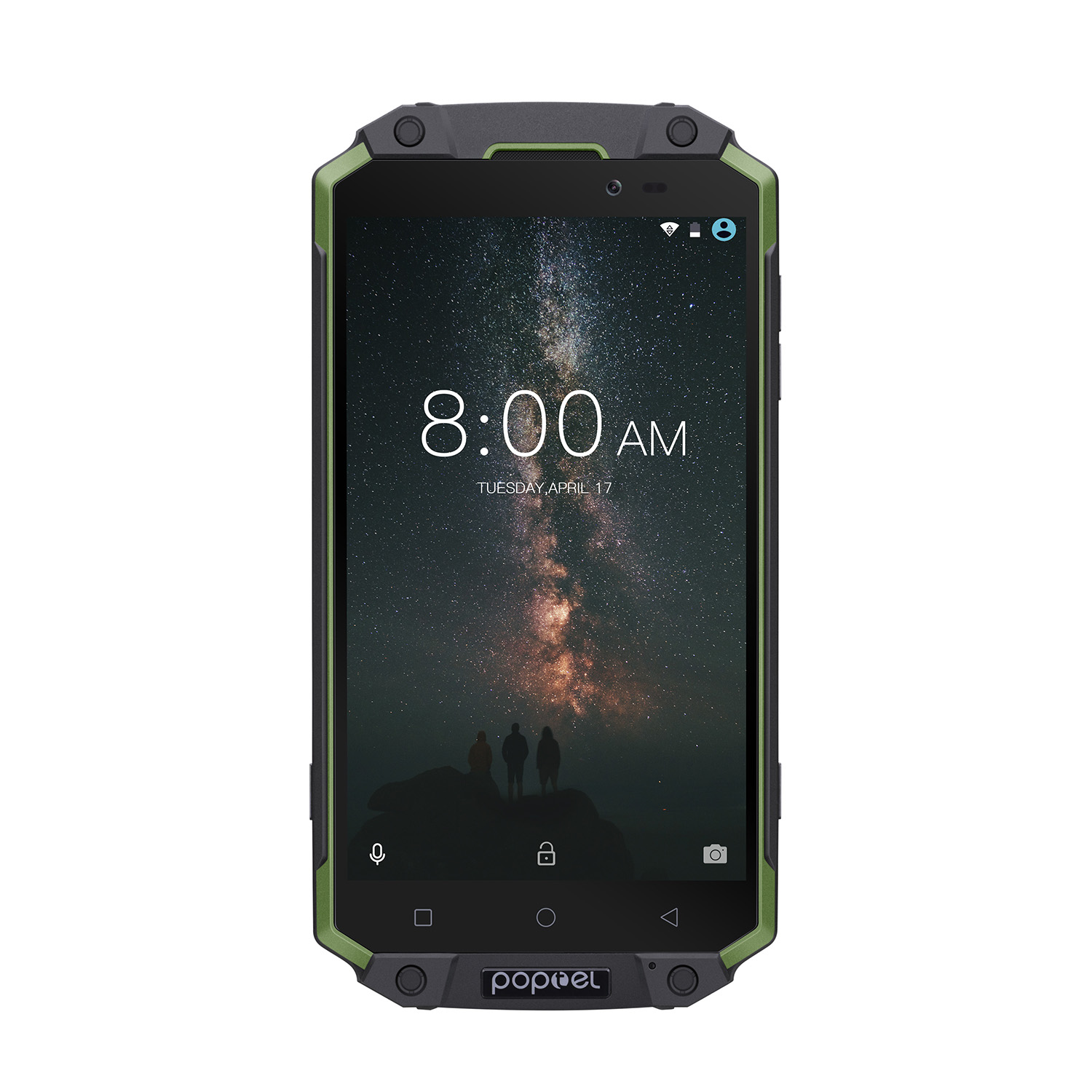 POPTEL P9000 MAX Android Phone Green- Android 7.0-4GB RAM, 5.5-Inch FHD, IP68, Dual-IMEI