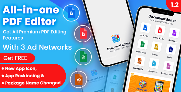 PDF Editor & Maker (1.2 UPDATE) - All in One PDF Editor for Android - 3 Ad Networks