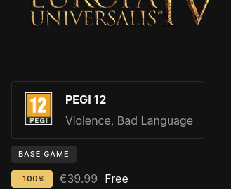 Free Europa Universalis IV from Epicgames