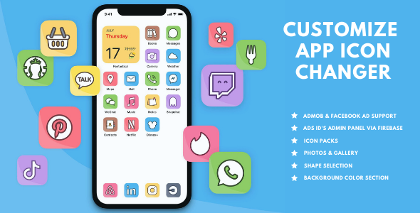 Android Customize App Icon Changer Admob + Facebook Mediation
