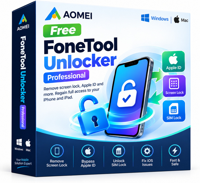 Free AOMEI FoneTool Unlocker Professional 3.1.0 AOMEI FoneTool Unlocker Professional