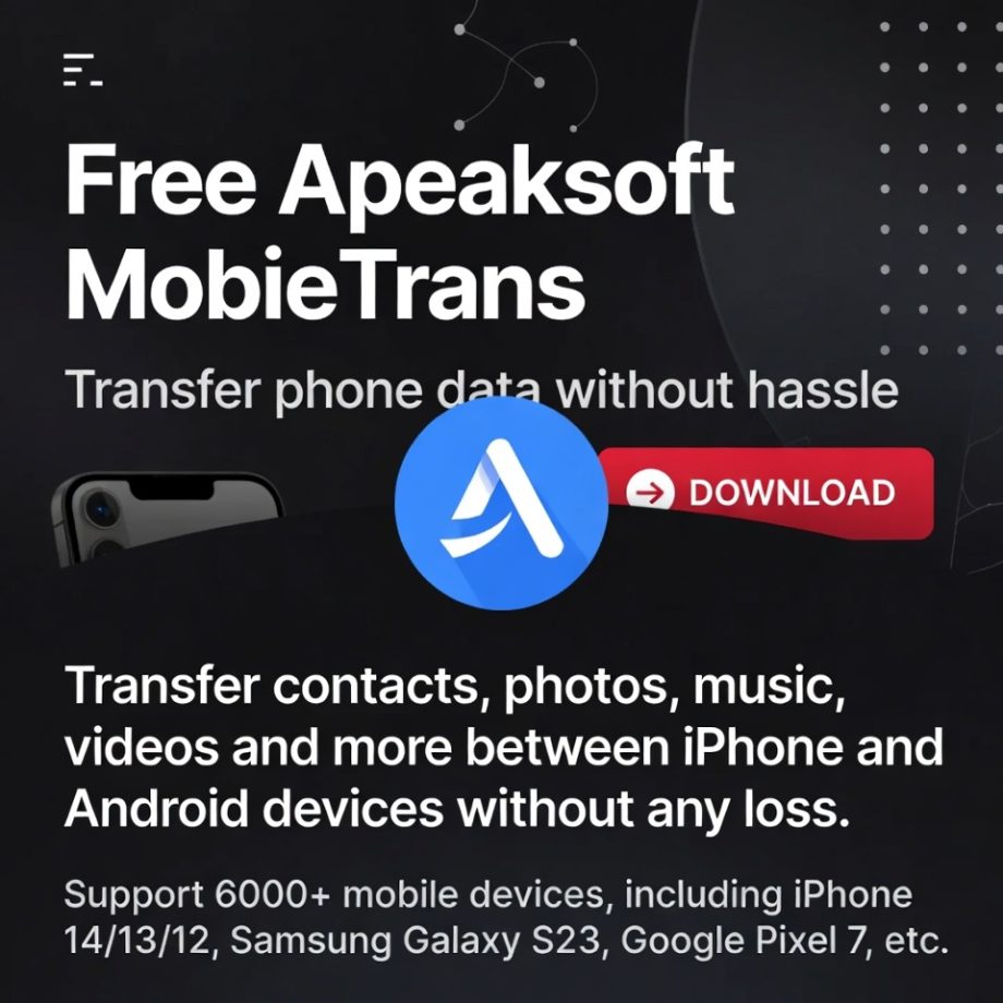 Free Apeaksoft MobieTrans 2.3.36 Free Apeaksoft MobieTrans